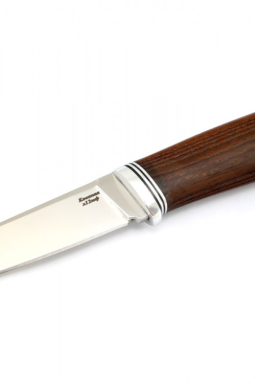 Нож Шмель сталь кованая х12мф рукоять термоциклированная ясень 